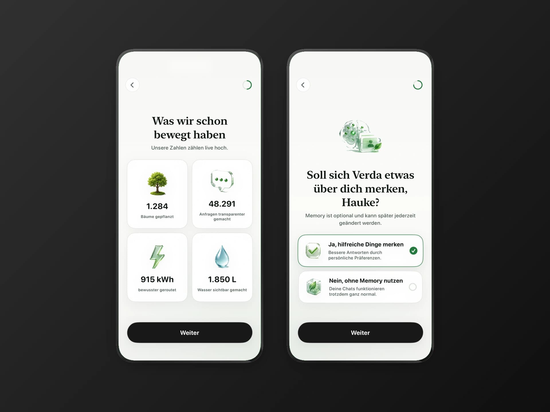 Verda: Onboarding-Schritte